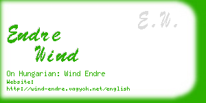 endre wind business card